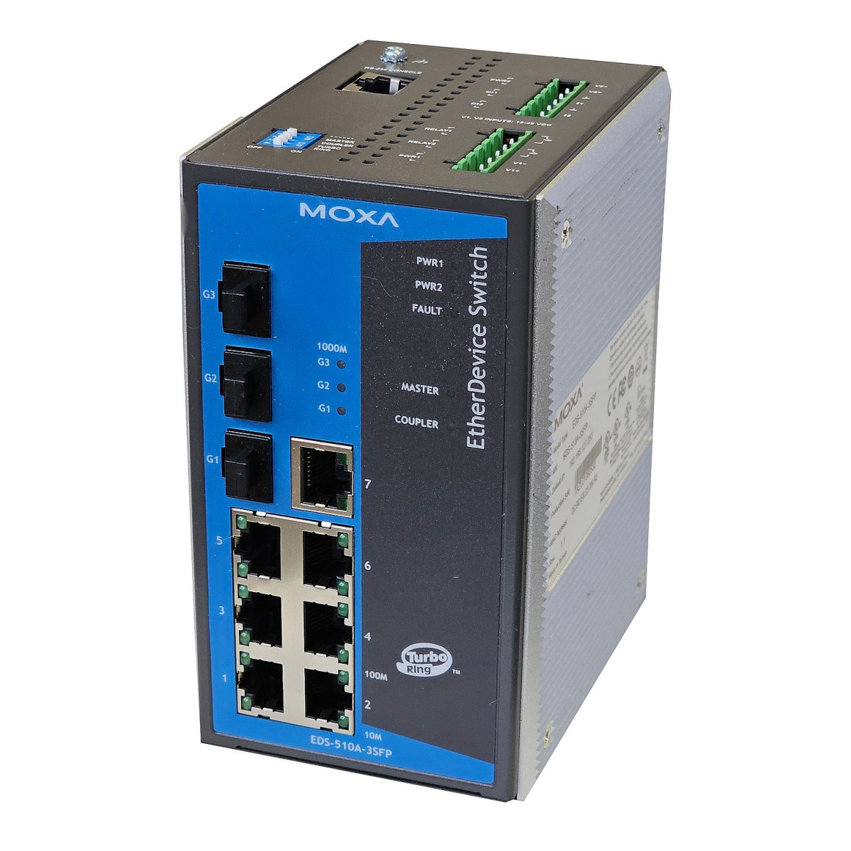 PRZEMYSŁOWY SWITCH MOXA EDS-510A-3SFP REV. 1.1 7x100Mbps 3xSFP 1GB VLAN