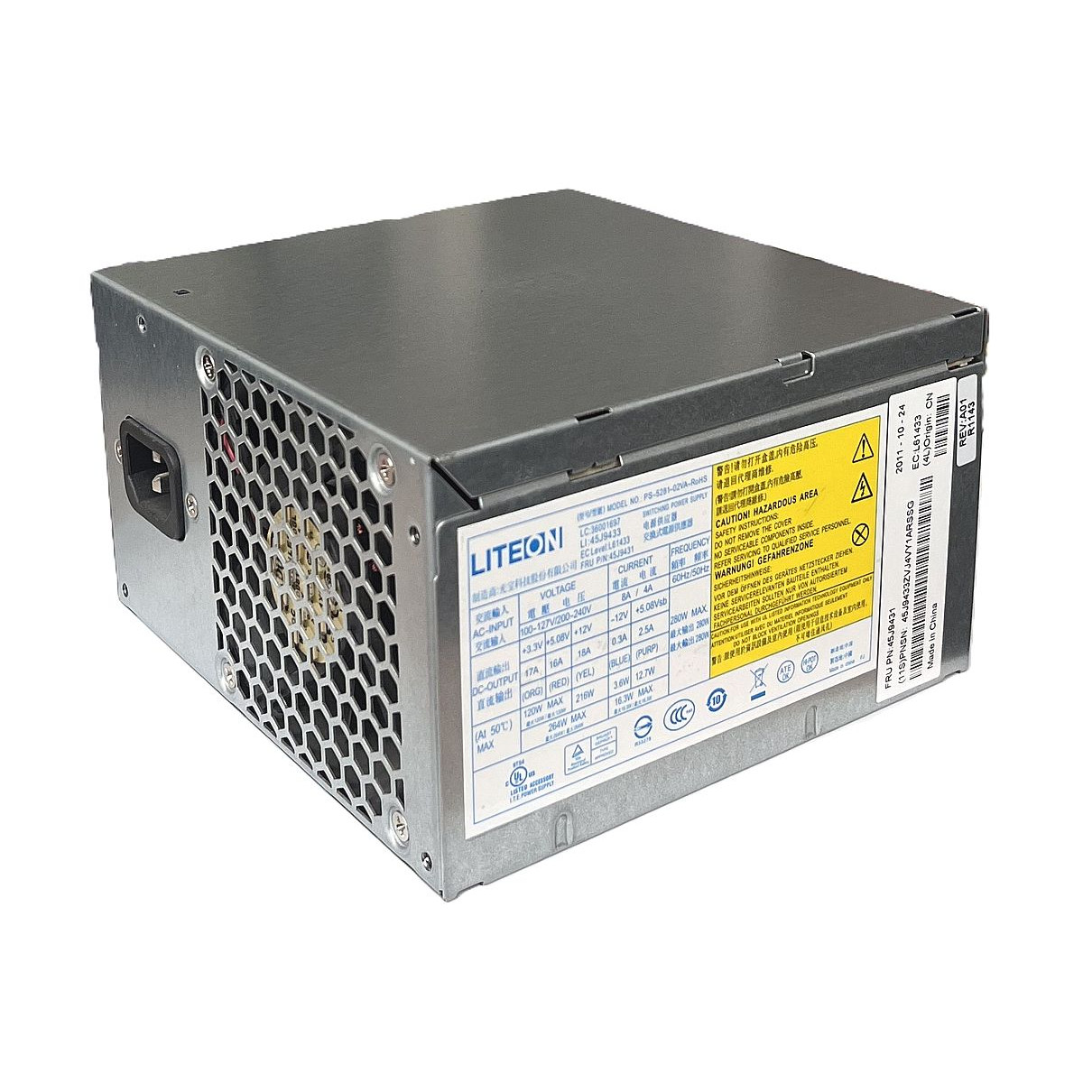 ZASILACZ LITEON 280W LENOVO M92p ATX PS-5281-02VA-RoHS 45J9433 45J9431