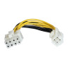 NOWY KABEL ZASILAJĄCY DELOCK MOLEX 4PIN NA 8PIN ATX/EPS MĘSKI 15CM 82405