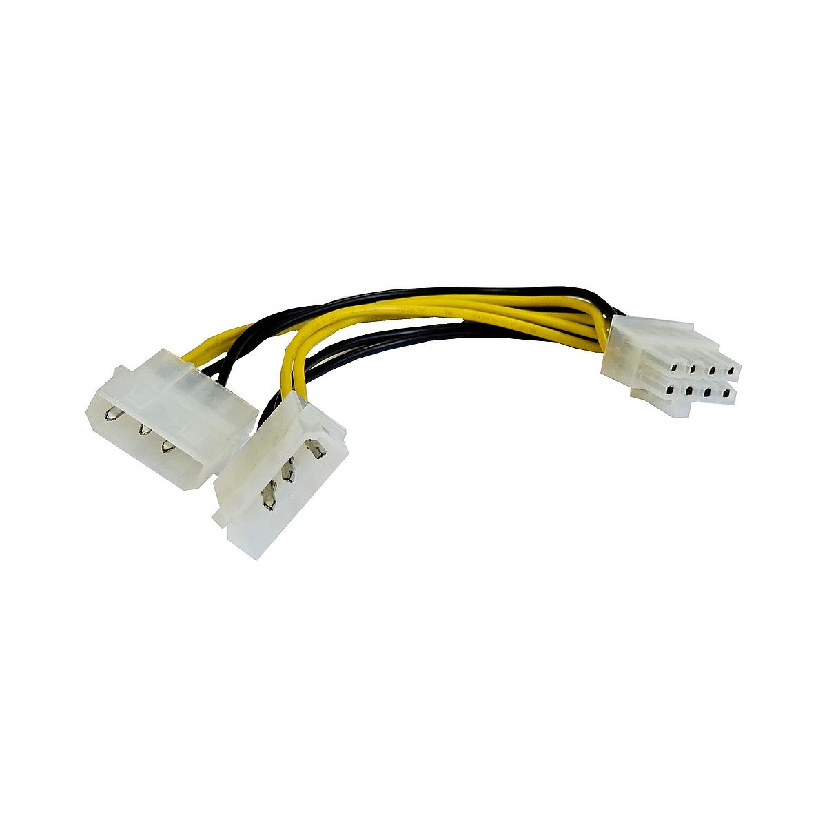 NOWY KABEL ZASILAJĄCY DELOCK 1x8PIN EPS/ATX NA 2x4PIN MOLEX 15CM 83410