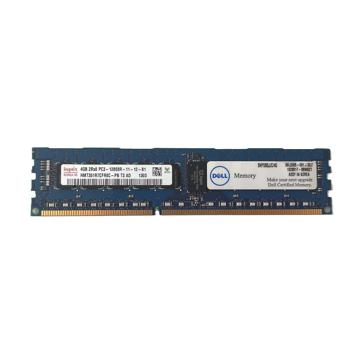 PAMIĘĆ DELL HYNIX 4GB 2Rx8 PC3-12800R ECC REG HMT351R7CFR8C-PB SNPD65JJC/4G