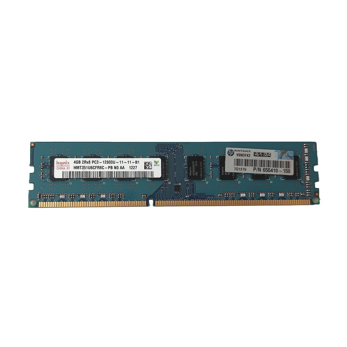 HP HYNIX 4GB 2Rx8 PC3-12800U NON ECC UDIMM HMT351U6CFR8C-PB 655410-150