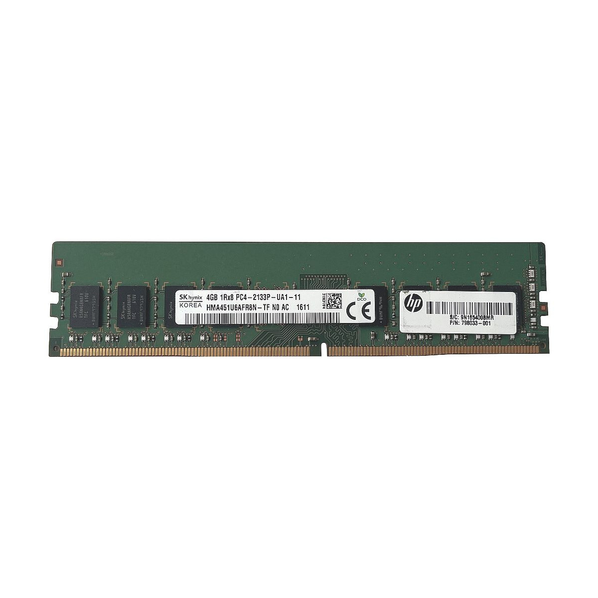 HP HYNIX 4GB 1Rx8 PC4-2133P NON ECC UDIMM HMA451U6AFR8N-TF 798033-001