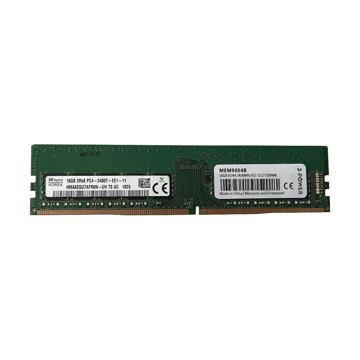 2-POWER HYNIX 16GB 2Rx8 PC4-2400T ECC UDIMM HMA82GU7AFR8N-UH MEM9004B