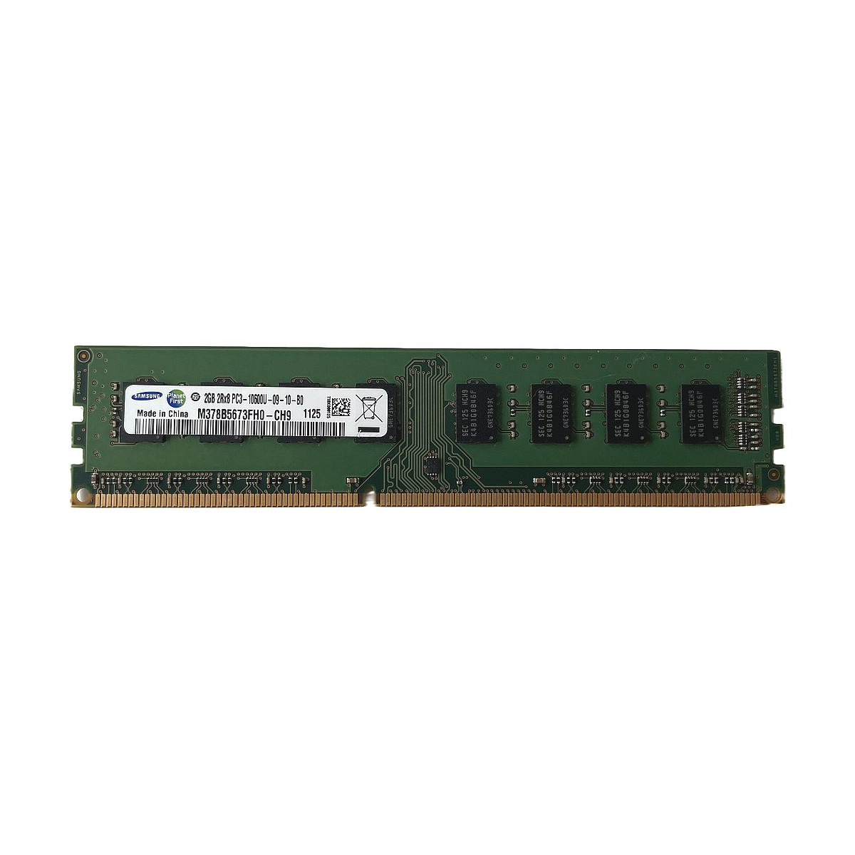 HP SAMSUNG 2GB 1Rx8 PC3-10600U NON ECC UDIMM M378B5673FH0-CH9 497157-D88