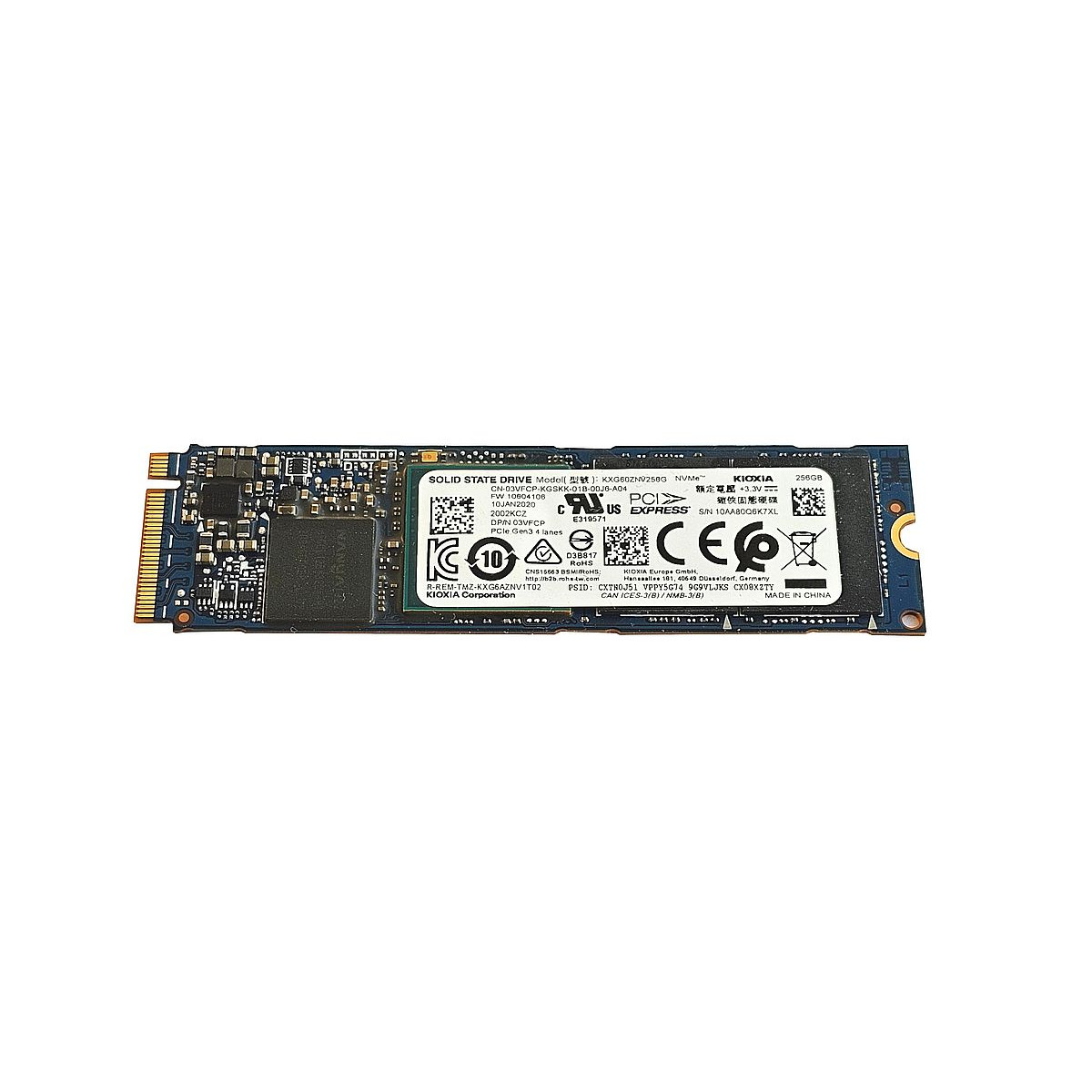 DYSK DELL KIOXIA 256GB SSD M.2 PCIe NVMe 03VFCP KXG60ZNV256G
