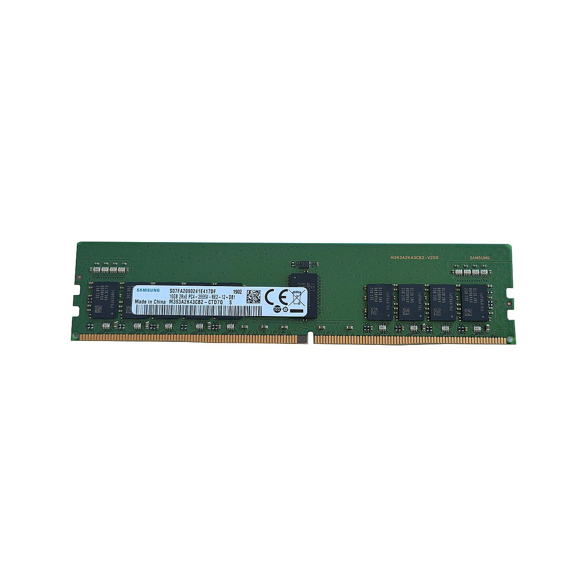 SAMSUNG 16GB 2Rx8 PC4-2666V ECC REG M393A2K43CB2-CTD7Q