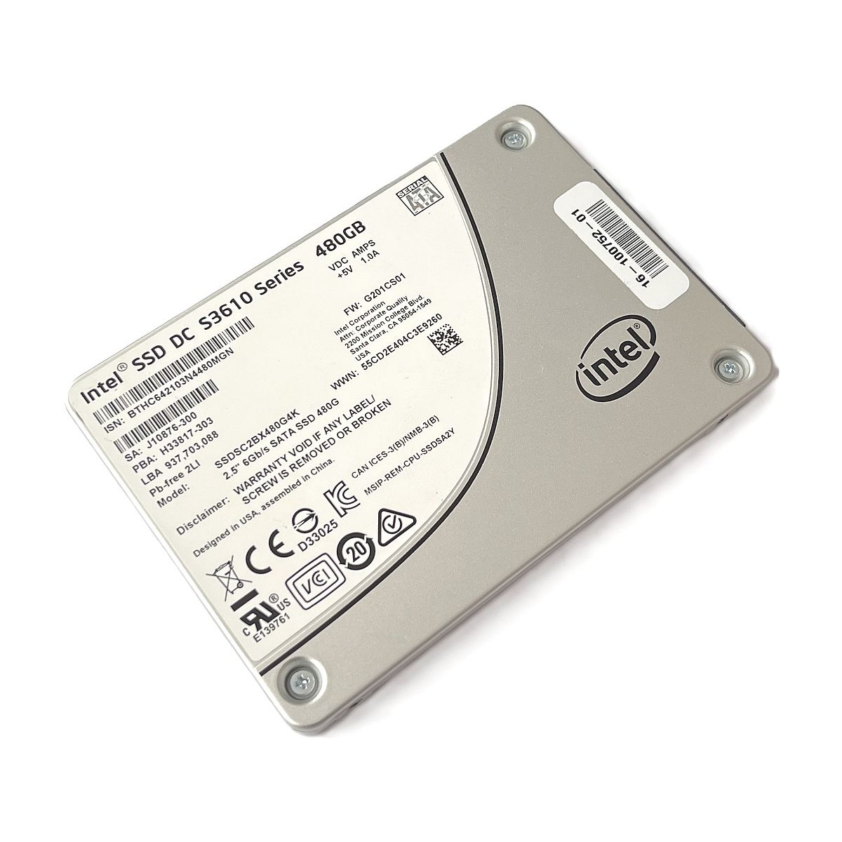 DYSK INTEL DC S3610 SERIES CISCO 480GB SSD SATA 6G 2,5 16-100752-01