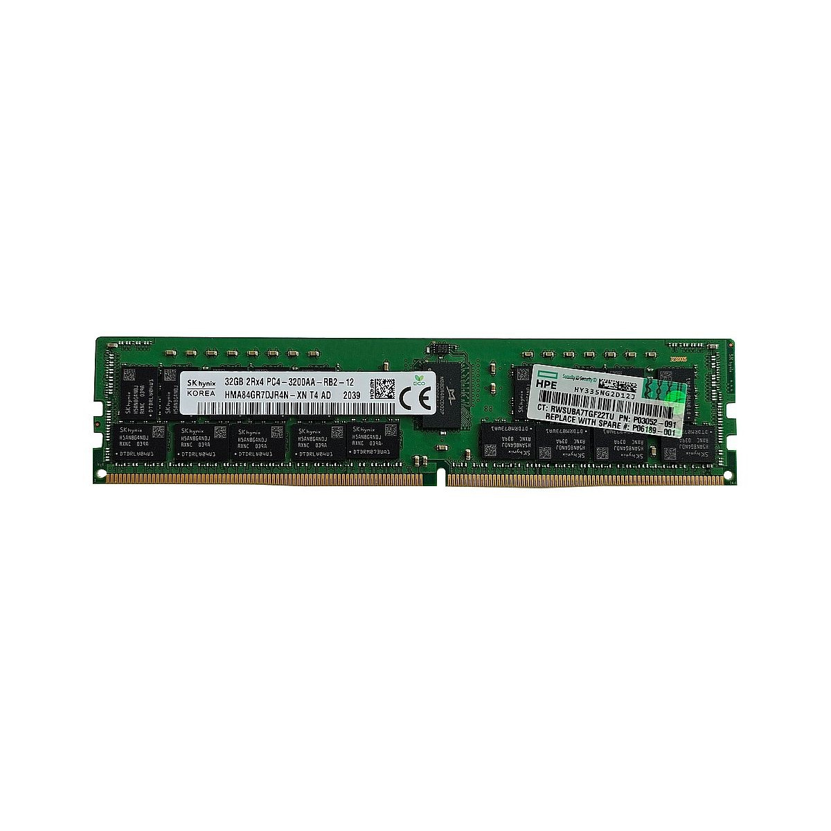 HP HYNIX 32GB 2Rx4 PC4-3200AA ECC REG P03052-091 HMA84GR7DJR4N-XN