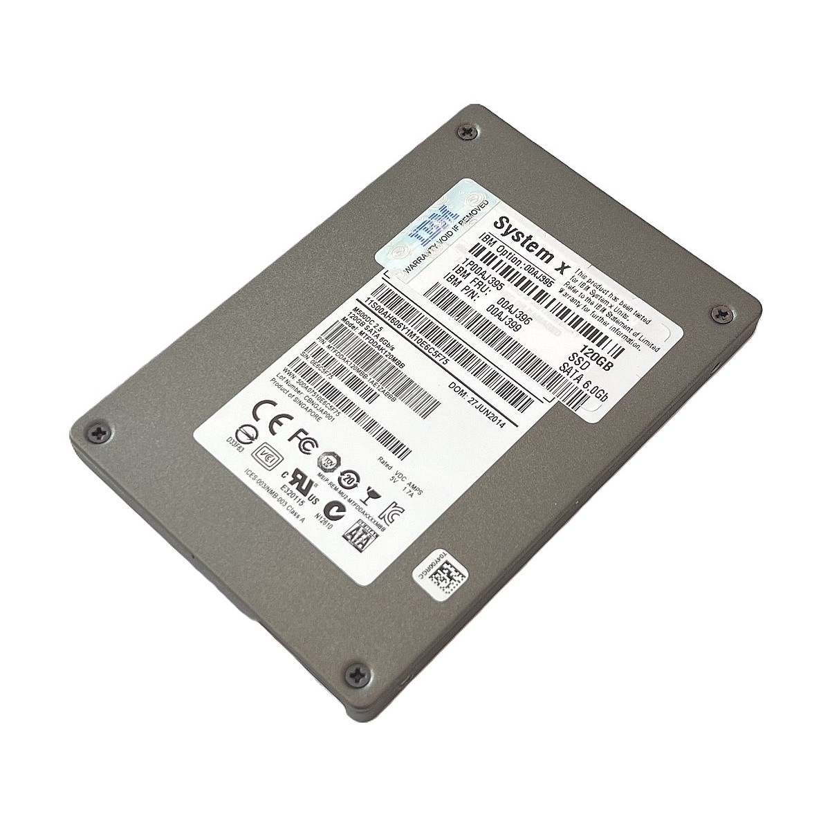 DYSK IBM MICRON M500DC 120GB SSD SATA III 6G 2,5 MLC 00AJ396 00AJ399