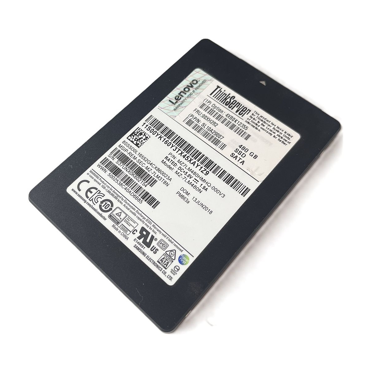 DYSK LENOVO SAMSUNG PM863a 480GB SATA SSD 6G 2,5 MZ-7LM480N 00XH282