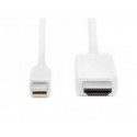 NOWY KABEL DIGITUS 1xMINI DISPLAYPORT NA 1xHDMI TYP A 2M 4K 60Hz AK-340304