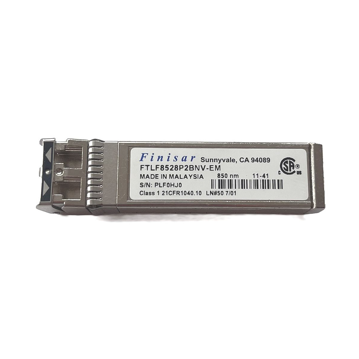GBIC FINISAR 8GB SFP+ LC DUPLEX 850NM MMF FTLF8528P2BNV-EM