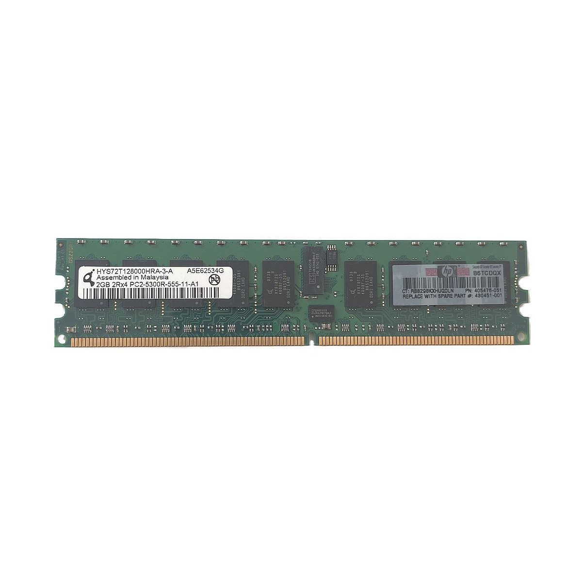 PAMIĘĆ RAM HP QIMONDA 2GB 2Rx4 PC2-5300R ECC REG 405476-051
