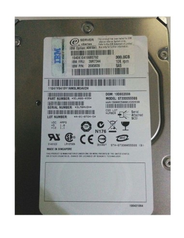 DYSK TWARDY IBM 300GB SAS 10K 3,5'' 39R7344 26K5839
