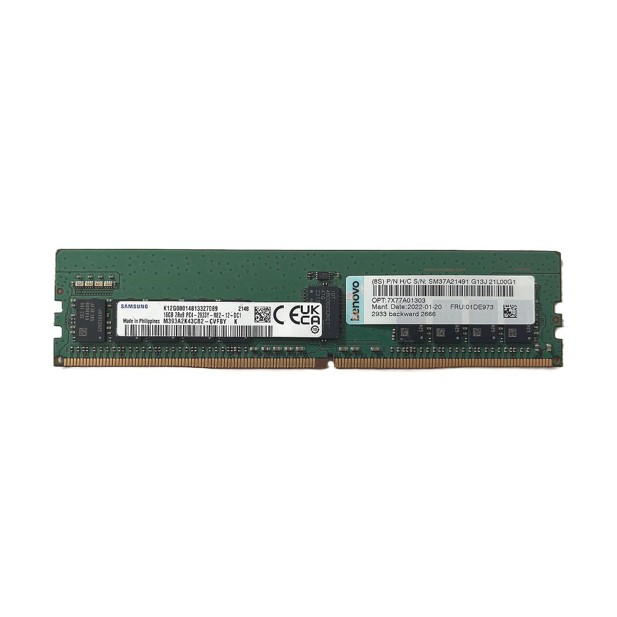 PAMIĘĆ IBM SAMSUNG 16GB 2Rx8 PC4-2933Y ECC REG M393A2K43CB2-CVFBY 01DE973