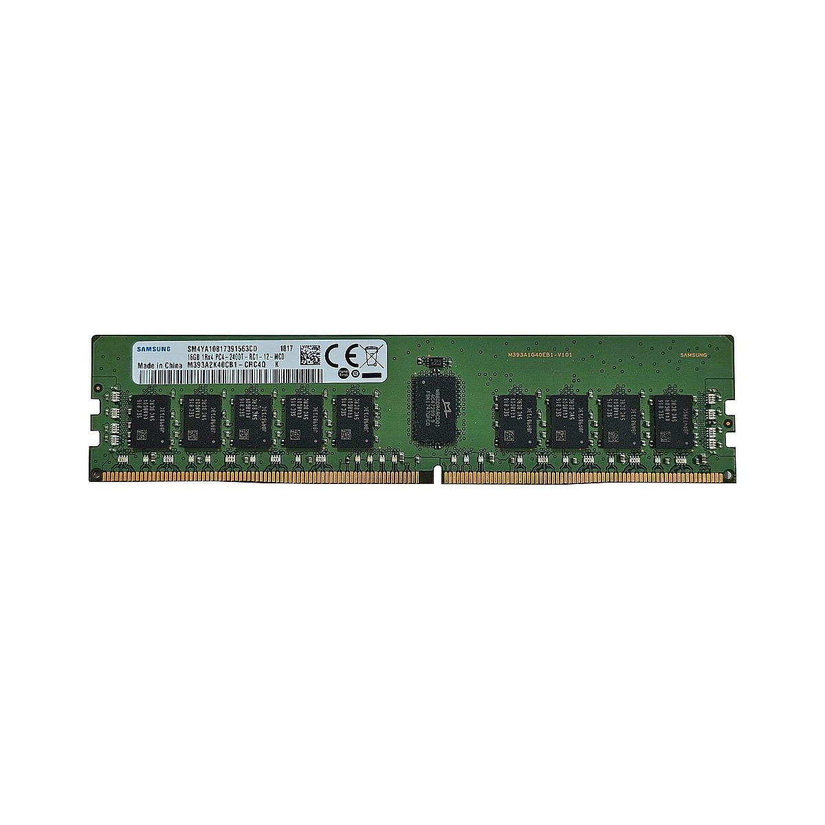 SAMSUNG 16GB 1Rx4 PC4-2400T ECC REG 809082-091 M393A2K40CB1-CRC4Q