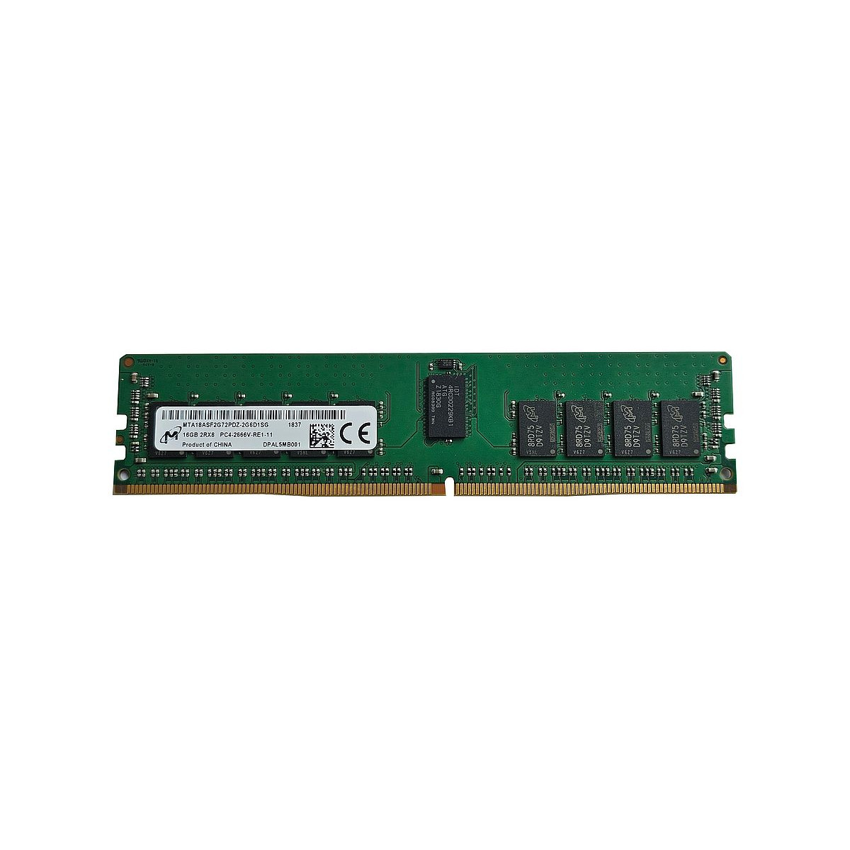 MICRON 16GB 2Rx8 PC4-2666V ECC REG CL19 1.2V MTA18ASF2G72PDZ-2G6D1SG