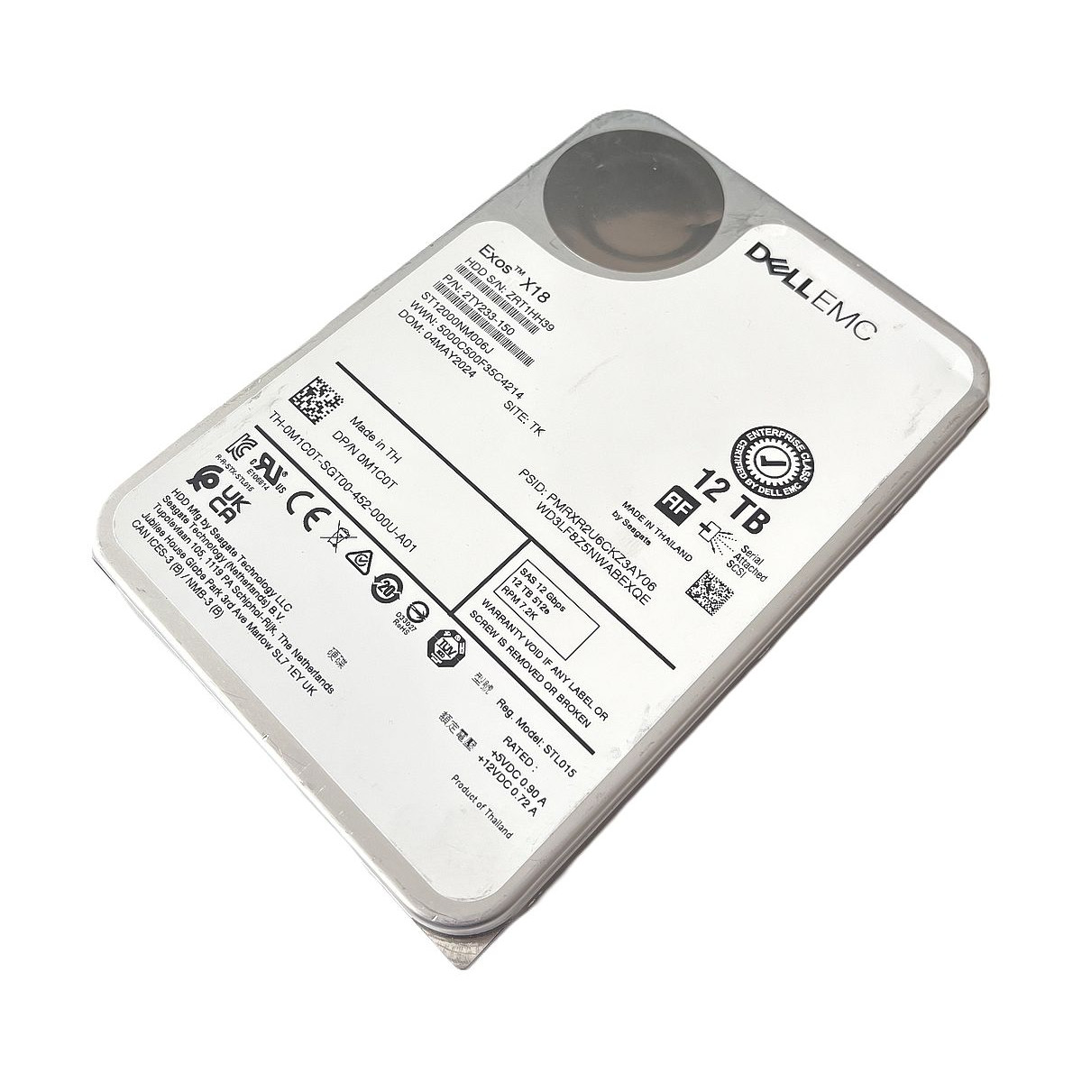 DYSK DELL EMC 12TB SAS 12G 7.2K 3,5 512e ST12000NM006J 2TY233-150 0M1C0T