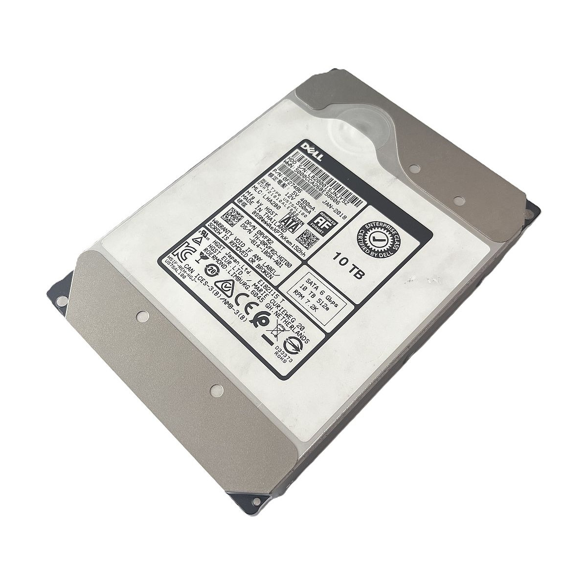 DYSK DELL HGST 10TB SATA 6G 7.2K 3,5 AF 512E 0F27486 0RVFR2