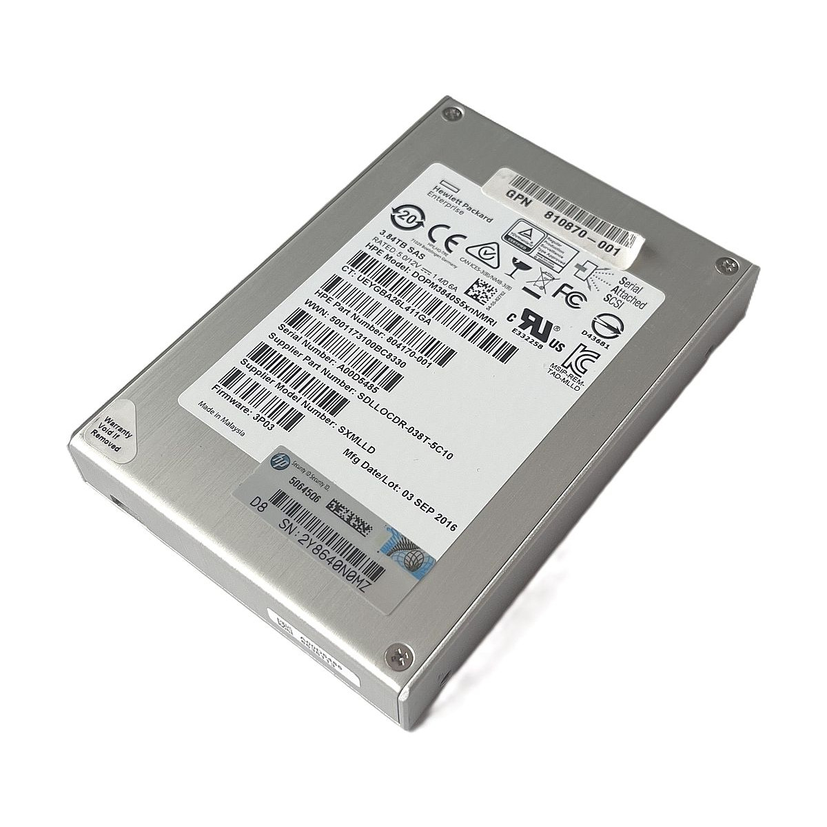 DYSK HPE 3.84TB SAS SSD 6G 2,5 DOPM3840S5xnNMRI 804170-001