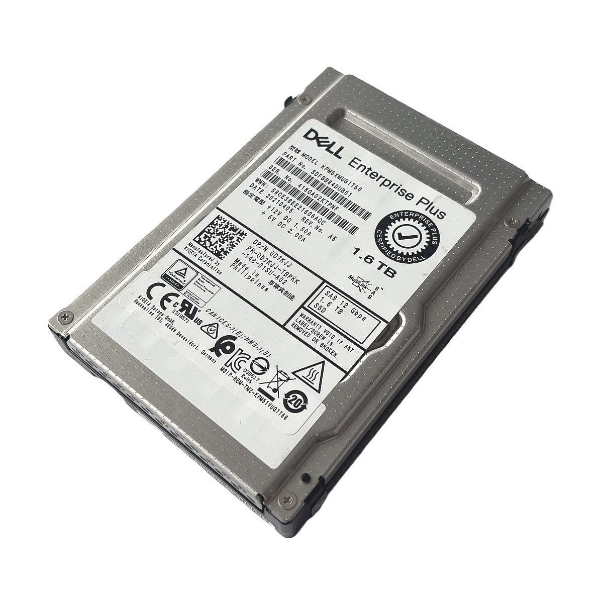 DYSK DELL KIOXIA 1.6TB SAS SSD 12G 2,5 KPM5XMUG1T60 0D7KJJ