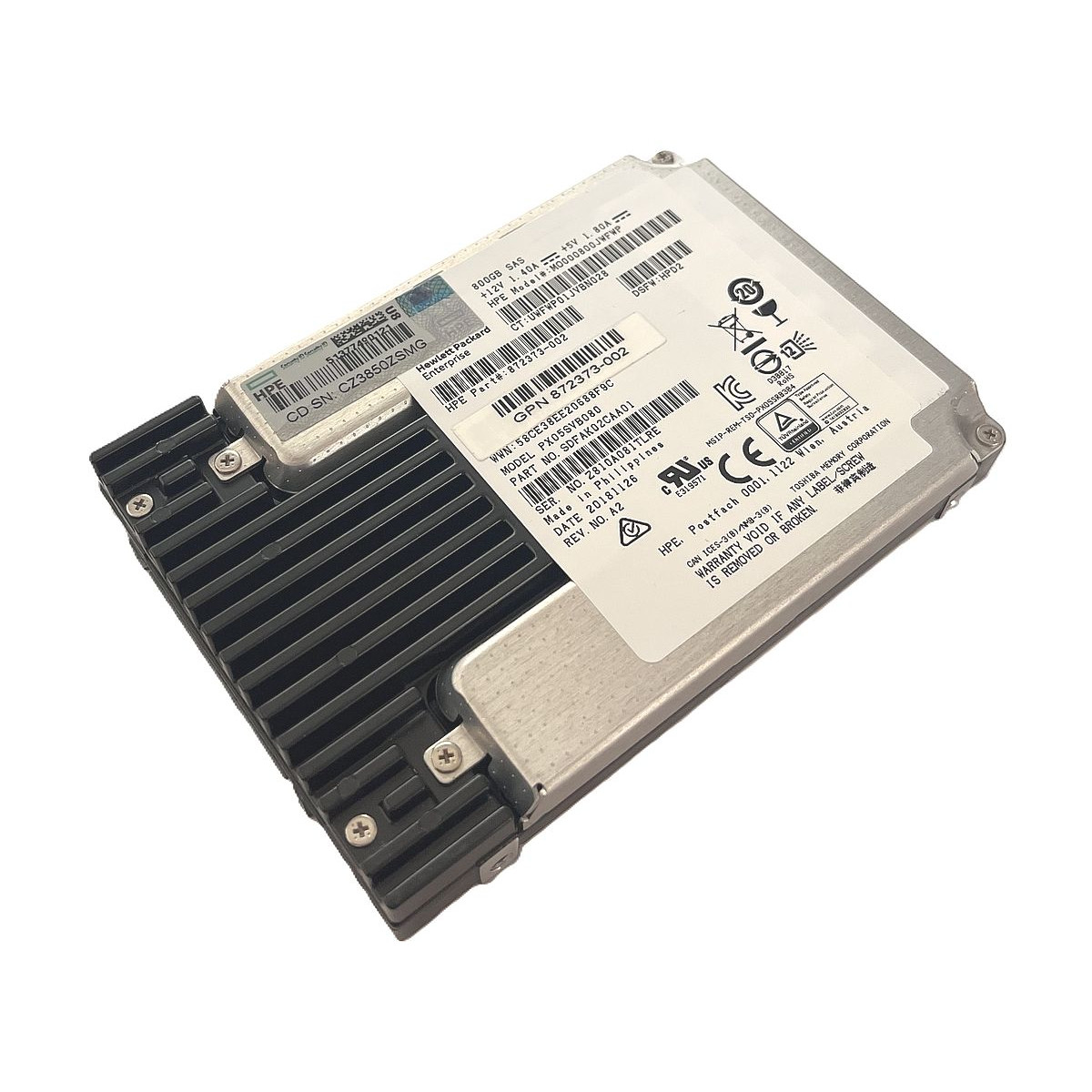 DYSK HPE TOSHIBA 800GB SSD SAS 12G 2,5 SDFAK02CAA01 PX05SVB080 872373-002