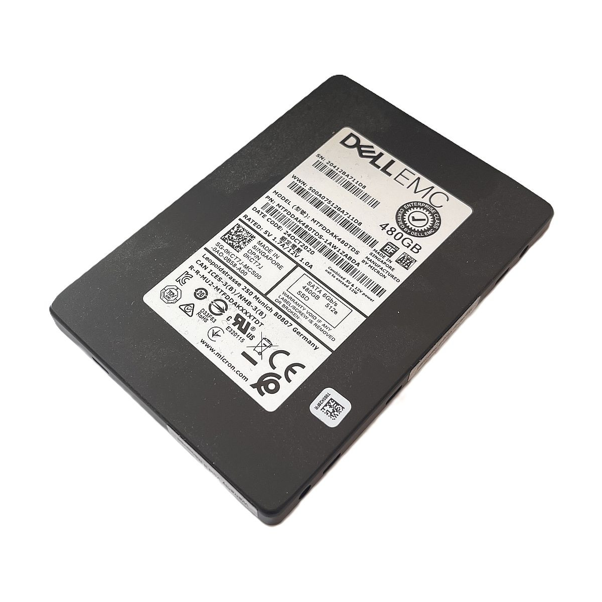 DYSK DELL EMC 480GB SSD SATA 6G 2,5 AF 512e 0KCT7J