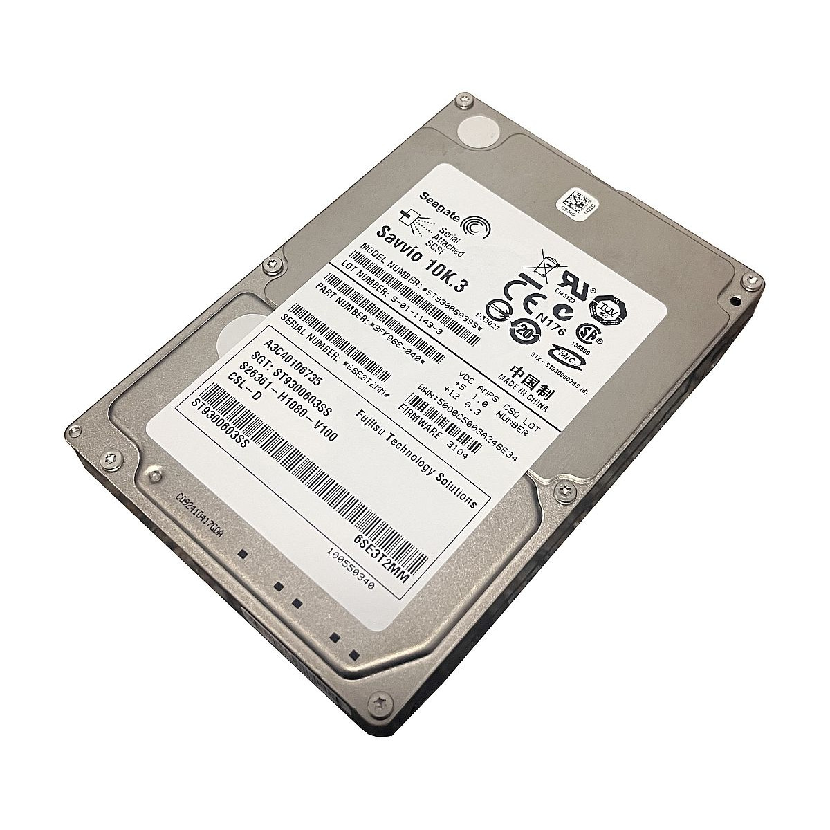 DYSK FUJITSU SAVVIO 300GB SAS 6G 10K 2,5 S26361-H1080-V100 A3C40106735