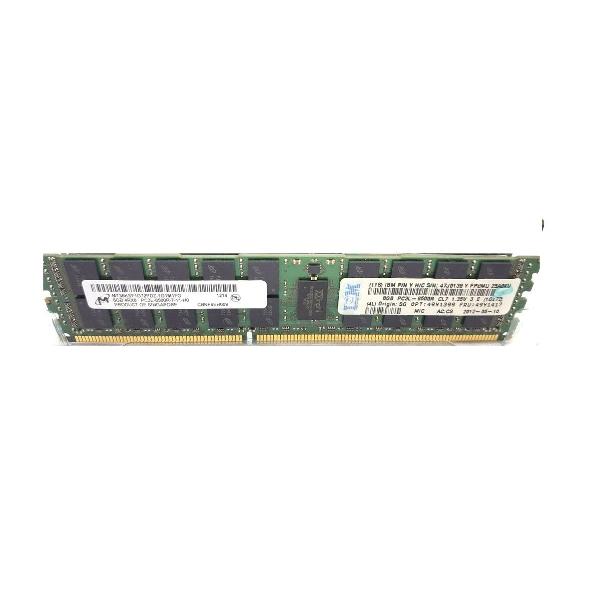 PAMIEC IBM 8GB 4Rx8 PC3L-8500R DDR3-1066 47J0138