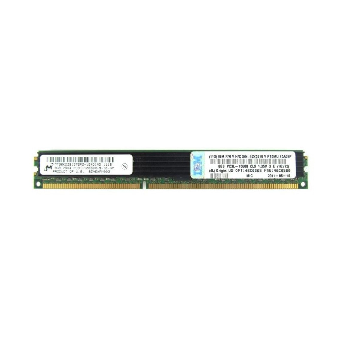 IBM 8GB 2Rx4 PC3L-10600R DDR3-1066 SLIM 43X5318