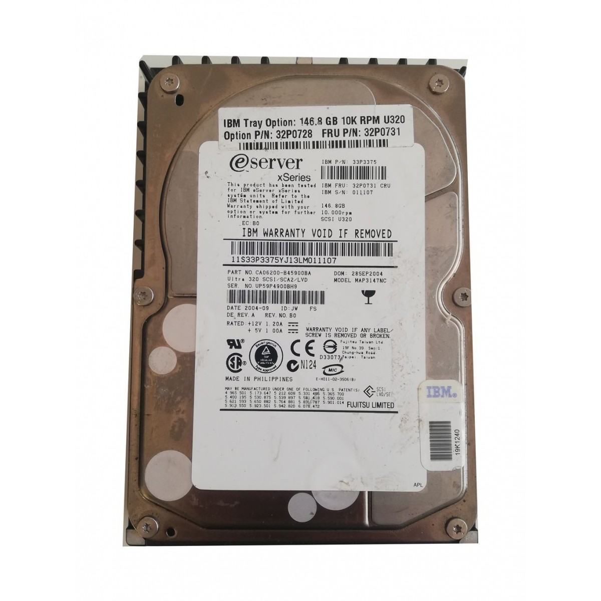 DYSK IBM 146.8GB 10K Ultra320 SCSI 32P0731