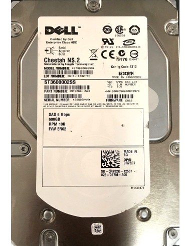 DYSK 600GB DELL SAS 3,5 10K 6G 0R752K