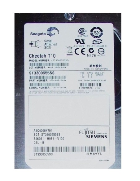 DYSK FUJITSU 300GB SAS 10K 3,5 S26361-H981-V100
