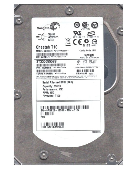 DELL SEAGATE CHEETAH 10K 3G 300GB SAS 3,5'' 0RN828