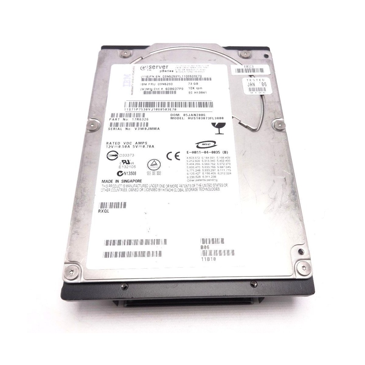 DYSK IBM pSERIES 73GB SCSI 10K 3,5 03N5260