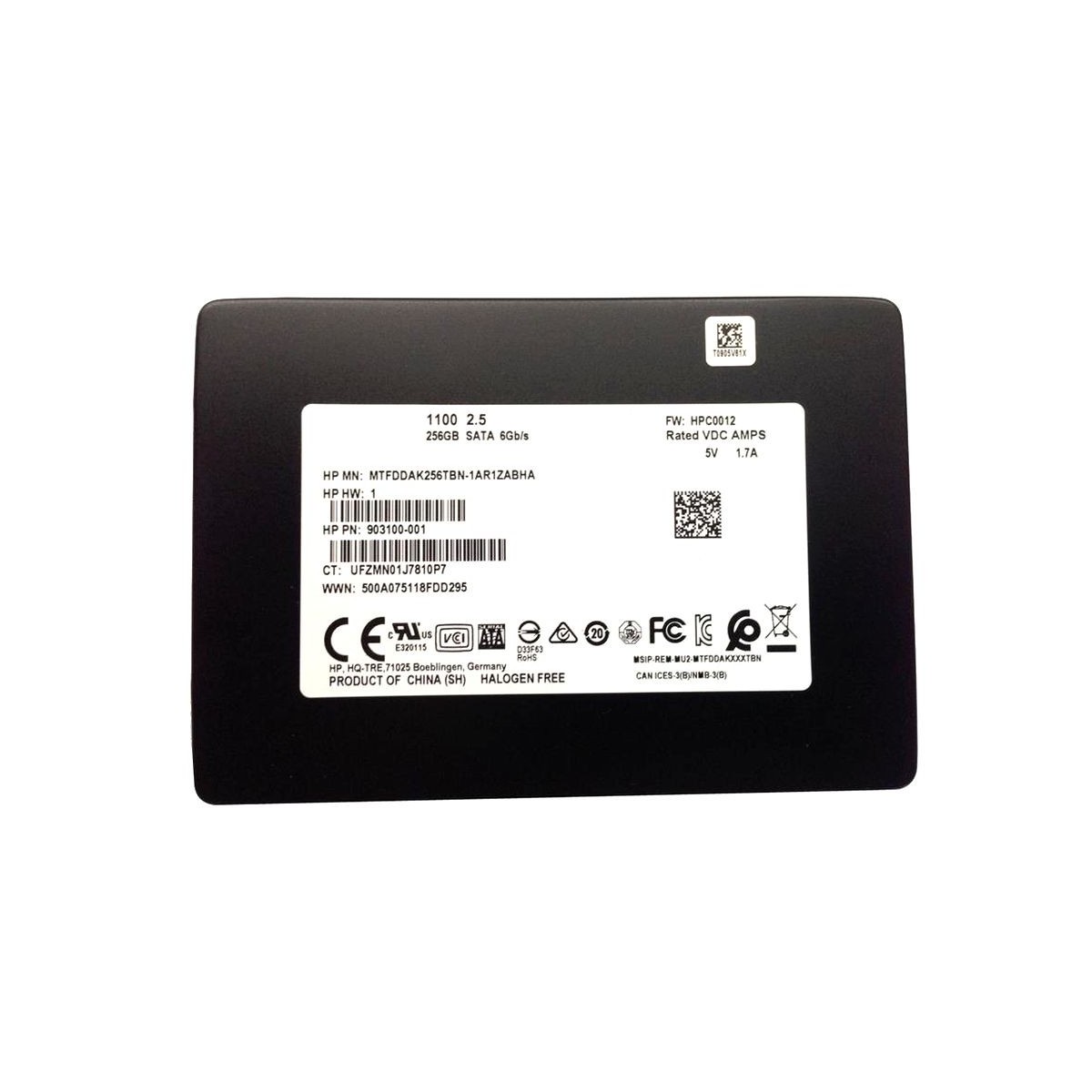 HP MICRON 256GB SATA SSD 1100 6G 2,5 903100-001