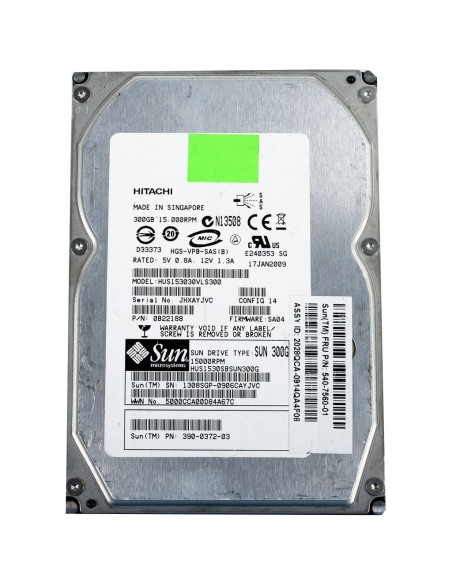 DYSK SUN 300GB SAS 15K 3G 3,5 390-0372-02 0B22188