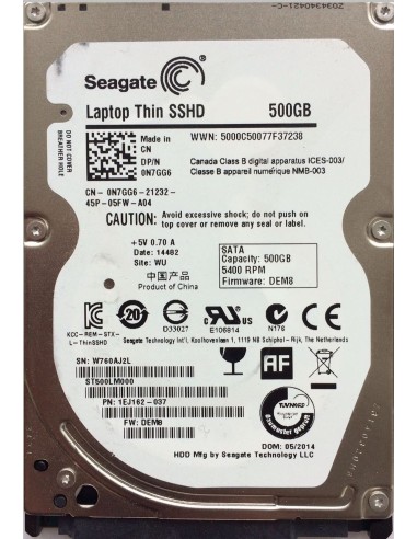 DELL SEAGATE SSHD 500GB 7mm 5.4K ST500LM000