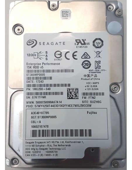FUJITSU 300GB SAS 15K HDD v5 12G 2,5 A3C40197795