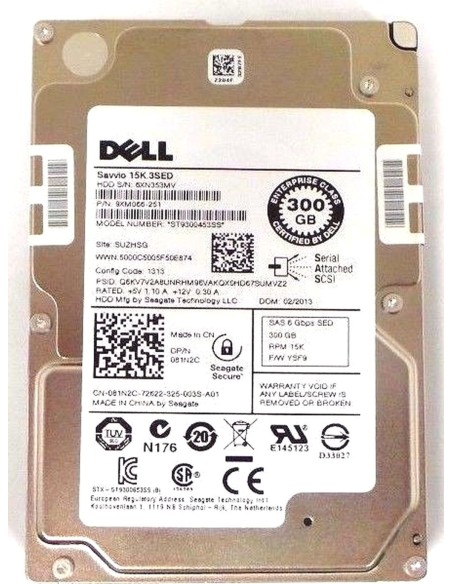 DELL SAVVIO 15K.3 SED 300GB 6G SAS 2,5 081N2C