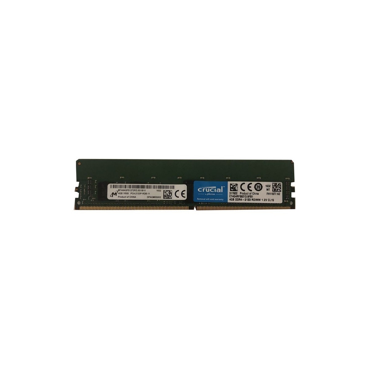 MICRON 4GB 1RX8 PC4-2133P MTA9ASF51272PZ MICRON 4GB 1RX8 PC4-2133P MTA9ASF51272PZ