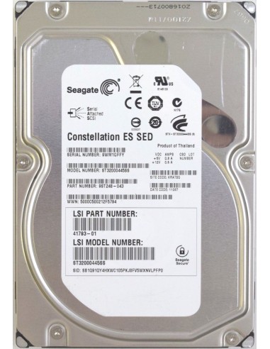 SEAGATE CONSTELLATION ES SED 2TB SAS 6G 7.2K 3,5