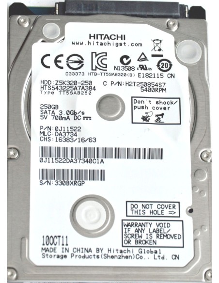 DELL HITACHI Z5K320-250 250GB SATA 5.4K 2,5 095N9W