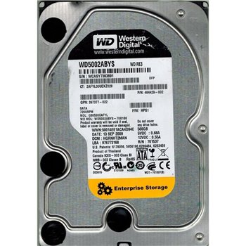 HP WD5002ABYS RE3 500GB SATA 7.2K 3,5 484429-002