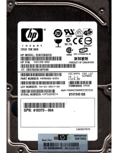 DYSK HP 72GB SAS 15K 3G 2,5 430169-002 DH072BB978