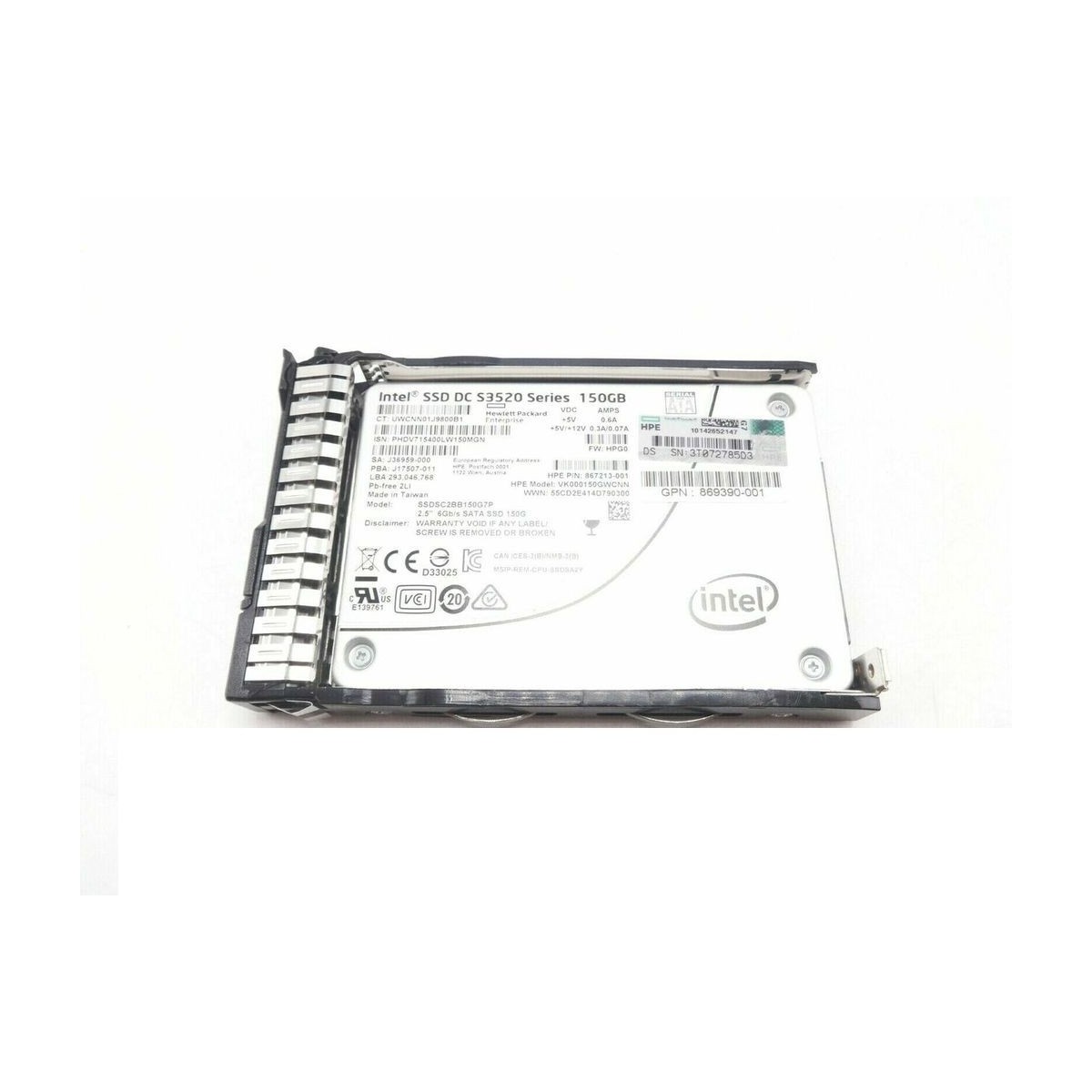 DYSK HPE 150GB  2.5 INTEL SSD DC S3520 867213-001