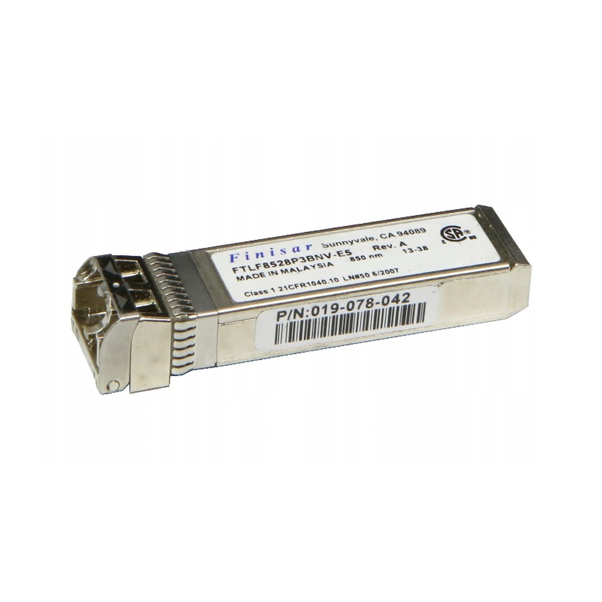 GBIC EMC FINISAR 8GB SFP+ 850NM FTLF8528P3BNV-E5