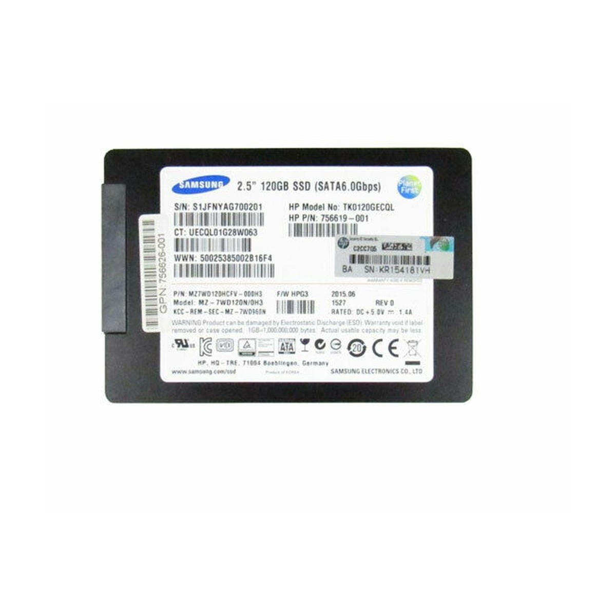 DYSK HP SAMSUNG 120GB SSD SATA 6G 2,5 MZ-7WD120N/0H3 756619-001