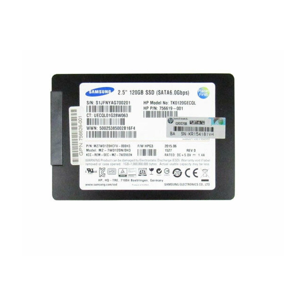 HP 120GB SSD SATA 6G 2,5 TK0120GECQL 756619-001